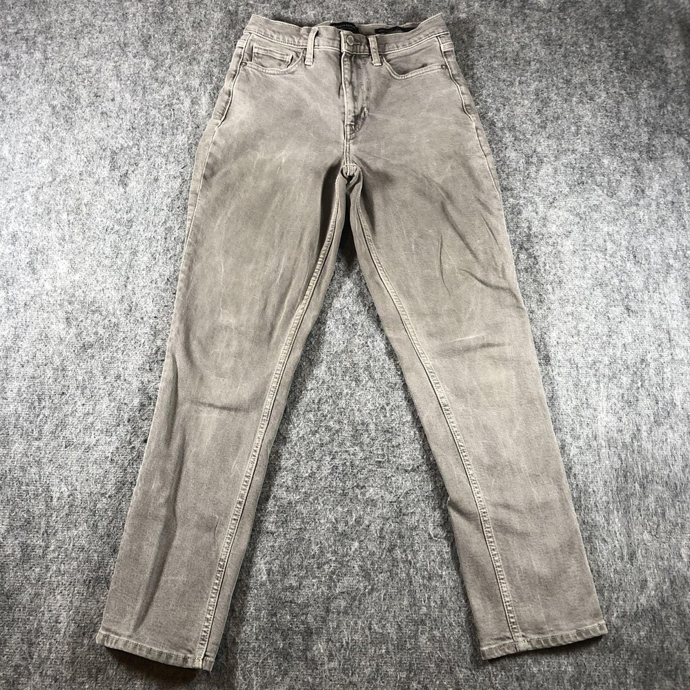Banana Republic‎ High Rise Straight Jeans Womens 27 Long Gray Medium Wash Denim